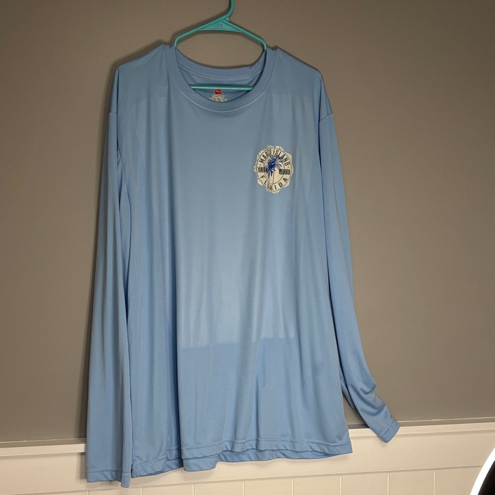 Light Blue Long Sleeve Shirt with Logo